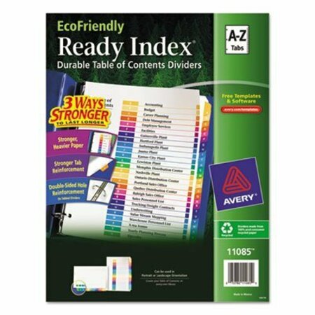 AVERY DENNISON INDEX, RI, A-Z, TOC, RCY, AST 11085